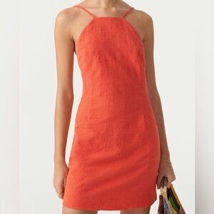 NWT ba&sh Orange Haza Dress